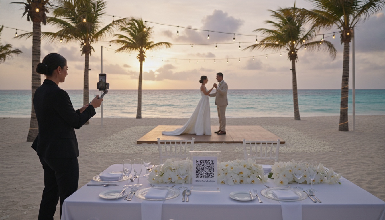 Wedding Content Creator en Punta Cana y Casa de Campo: Cobertura de Bodas en Vivo con Instagram Exclusivo y QR